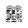 Power Stop KOE1144 Autospecialty Front and Rear Replacement Brake Kit-OE Brake Rotors & Ceramic Brake Pads