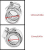 Flexible Rubber Hose Pipe Clamps - 6an Hose Finisher Clamp with Screw Band for 3/8 Fuel Line Hose, 4Pcs/Pack Black Hose Connectors, Great for Fuel/Oil/Diesel/Gas/Air and Water Hose Tube