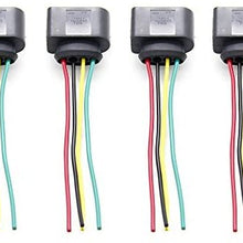 4 Packs Ignition Coil Connector Plug Harness Pigtail 4 pin - Compatible with Audi A3 A4 A5 A6 VW Volkswagen CC Passat 1.8T 2.0T 2.5L 3.2L - Replace 1J0973724 - Vehicle 4 packs Ignition Coil Connector