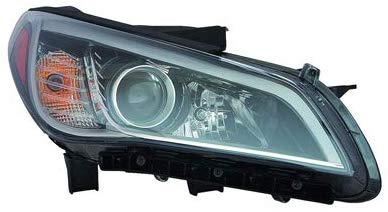 New Passenger Side Halogen Headlight Assembly For 2015-2017 Hyundai Sonata With Black Bezel, With Chrome Trim HY2503183C CAPA