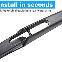 Rear Wiper Blade,ASLAM 12J Rear Windshield Wiper Blades Type-E for Original Equipment Replacement,Exact Fit(Pack of 2)