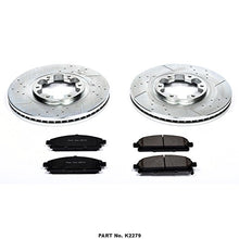 Power Stop K2279 Front Z23 Carbon Fiber Brake Pads with Drilled & Slotted Brake Rotors Kit