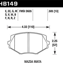 Hawk Performance HB149F.505 HPS Performance Ceramic Brake Pad