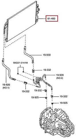 Mazda ZZD2-61-480 A/C Condenser