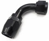 Upgr8 Universal Aluminum Oil/Fuel/Water/Fluid/Air Line Hose End Fitting (-10AN Swivel, 90 Degree Black)