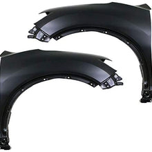 Partomotive For CAPA Front Fender Quarter Panel 14-16 Rogue Left Right Side SET PAIR