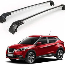 Chebay Roof Rack Rail Cross Bar Crossbar Baggage for Nissan Kicks 2017 2018 2019 2020 2021 Baggage Luggage Rack Rail Aluminum