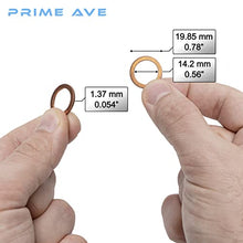 Prime Ave OEM Copper Oil Drain Plug Washer Gaskets Compatible/Replacement for Mercedes Part#: 007603-014106 (Pack of 10)