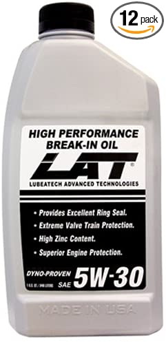 LAT (20466-12PK) SAE 5W-30 Break-in Racing Oil - 1 Quart, (Pack of 12)