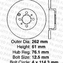 (Front+Rear Kit)(High-End) 4 OEM Replacement Disc Brake Rotors + 8 Ceramic Pads(Fits:- 4lug)