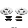 Power Stop K1588 Front Z23 Carbon Fiber Brake Pads with Drilled & Slotted Brake Rotors Kit