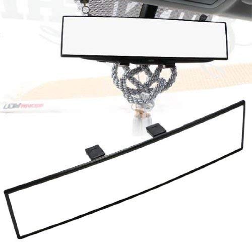 iJDMTOY Universal Fit JDM 300mm 12-Inch Wide Curve Clip On Rear View Mirror For Car SUV Van Truck, etc