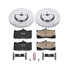 Power Stop K4633 Front Z23 Carbon Fiber Brake Pads with Drilled & Slotted Brake Rotors Kit