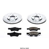 Power Stop K5247 Front Z23 Carbon Fiber Brake Pads with Drilled & Slotted Brake Rotors Kit