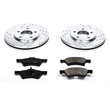 Power Stop K5247 Front Z23 Carbon Fiber Brake Pads with Drilled & Slotted Brake Rotors Kit