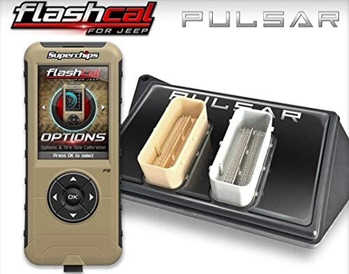 BRAND NEW SUPERCHIPS FLASHCAL IN-CAB TUNER & PULSAR INLINE MODULE,COMPATIBLE WITH 2015-2018 JEEP WRANGLER JK