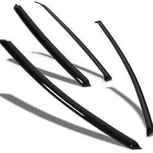 Optimal Co 2019 2020 Smoke Tinted Side Window Vent Visor Deflectors Rain Guards fit for Dodge Ram 1500 Crew Cab Only - 4 Piece Set