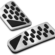 SENYAZON Aluminum Performance Clutch and Brake Pedal Pad for Jeep 2018 2019 2020 Wrangler Gladiator Car Replacement (385-18-20)