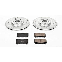 Power Stop K3029 Front Z23 Carbon Fiber Brake Pads with Drilled & Slotted Brake Rotors Kit