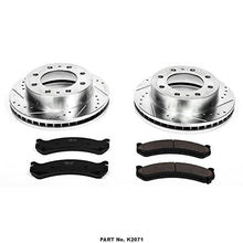 Power Stop K2071 Front Z23 Carbon Fiber Brake Pads with Drilled & Slotted Brake Rotors Kit