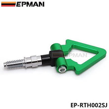 EPMAN Racing Billet Aluminum Triangle Ring Tow Hook Front Rear For BMW European Car Trailer (Green)