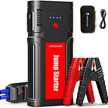 DBPOWER 2500A/21800mAh Portable Car Jump Starter- UP to 8.0L Gasoline/6.5L Diesel Engines, 12V Auto Lithium-Ion Battery Booster, Power Pack with LCD Screen Clamp Cables, LED Flashlight