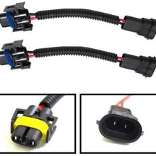 iJDMTOY (2) H11 H8 H9 Extension Wiring Harness Sockets Wires For Headlights or Fog Lights Use