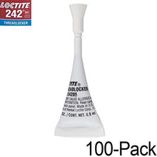 Loctite 242 Multi-Purpose Medium-Strength Threadlocker Small-Job Pack 1/2ml - 100 Pack