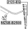 Front Stabilizer Link/Sway Bar Link Febest 2123-EQ Oem 3754149