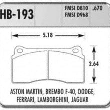 Hawk Performance HB193F.670 HPS Performance Ceramic Brake Pad