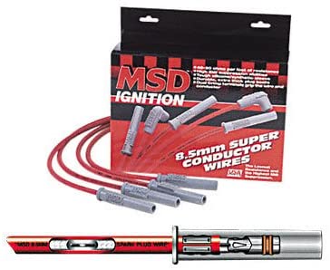 MSD 35379 Red 8.5mm Super Conductor Spark Plug Wire Set