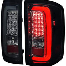 For Glossy Black GMC Sierra 1500 Pickup Smoke Lens Rear Brake Lamps LED Tail Lights