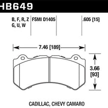 Hawk Performance HB649F.605 HPS Performance Ceramic Brake Pad