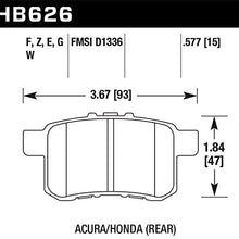 Hawk Performance HB626F.577 HPS Performance Ceramic Brake Pad