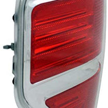 Tail Light Lens and Housing Compatible with 2009-2014 Ford F-150 Styleside Chrome trim CAPA Driver Side