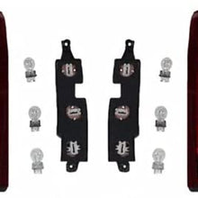 Tail Light Assemblies Pair Set Rear Lamps with Bulb Sockets & Connector Plates for 88-99 GMC Chevy Pickup 00 2500/3500 C/K Old Body Style Truck replaces 5977867 5977868 GM2800104 GM2801104 AutoAndArt