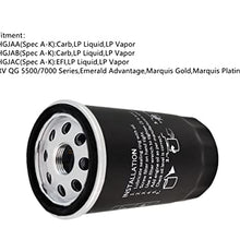 Kvjicdo 122-0836 Oil Filter Compatible with RV QG 5500/7000 Series HGJAA HGJAB HGJAC Spin-on Rep 01220836 B7238 PH2875 PH10027
