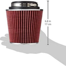 K&N Universal Clamp-On Air Filter: High Performance, Premium, Washable, Replacement Filter: Flange Diameter: 4 In, Filter Height: 5.5 In, Flange Length: 1.125 In, Shape: Round Tapered, RG-1001RD