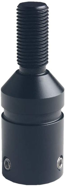 DEWHEL Custom Aluminum Universal Shift knob Shifter Adapter for Non Threaded Shifters BMW Mini M12X1.25 (Black)