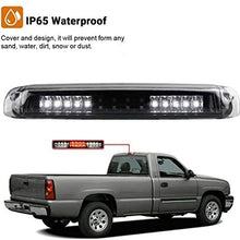 High Mount Waterproof Dual Row LED Third Light Brake Light for 1999-2006 Chevrolet Silverado/GMC Sierra GMT800 (Clear Lens)