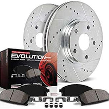 Power Stop K6227 Front & Rear Brake Kit with Drilled/Slotted Brake Rotors and Z23 Evolution Ceramic Brake Pads