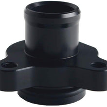 Dewhel For BMW 335i 11537541992 11537544638 OEM Replacement Water Hose Fitting Replacement Aluminum (Black)