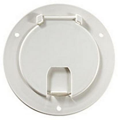 RV Trailer Cable Hatch Replacement Lid B110 Polar White Designer Coll LID-B110