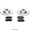 Power Stop K3140 Front Z23 Carbon Fiber Brake Pads with Drilled & Slotted Brake Rotors Kit