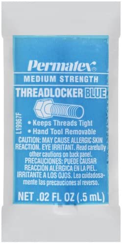 Permatex 19967 Medium Strength Threadlocker Blue, 0.5 ml Pipette, Pack of 480 (0.5 Milliliter, (Pack of 480))