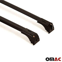 OMAC Fits Audi Q5 2018-2021 Roof Rack Crossbars | Aluminum Lockable Black Top Cargo Racks | Luggage Ski Kayak Bike Snowboard Carriers Set 2 Pcs | Auto Exterior Accessories