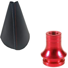 baiyoou Shift Knob Boot Retainer/Adapter for Manual Gear Shifter Lever M10X1.5，and Universal Auto Manual Gear Shift Knob Boot Dust Cover. (Red)