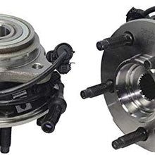 Detroit Axle - 4x4 5-Lug Front Wheel Hub and Bearing Assembly w/Round ABS Wire Replacement for Ford Explorer Mercury Mountaineer Ranger B4000