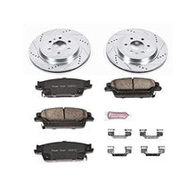 Power Stop K4568 Rear Z23 Carbon Fiber Brake Pads with Drilled & Slotted Brake Rotors Kit