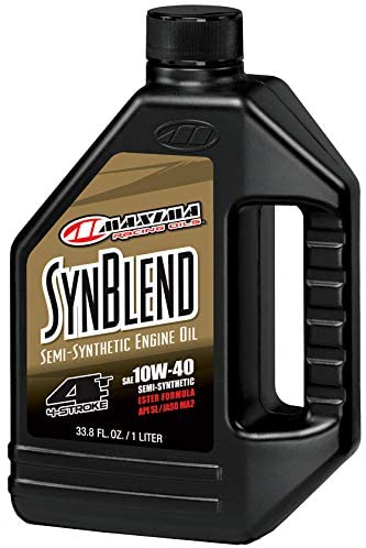 Maxima Racing USA 30-329128B Syn Blend4 10w30 Synthetic Blend Motorcycle Engine Oil, 1. gallons